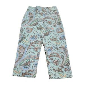 J. Mclaughlin Womens size 4 Colorful Pastels Paisley‎ Cropped Pants Silk Blend